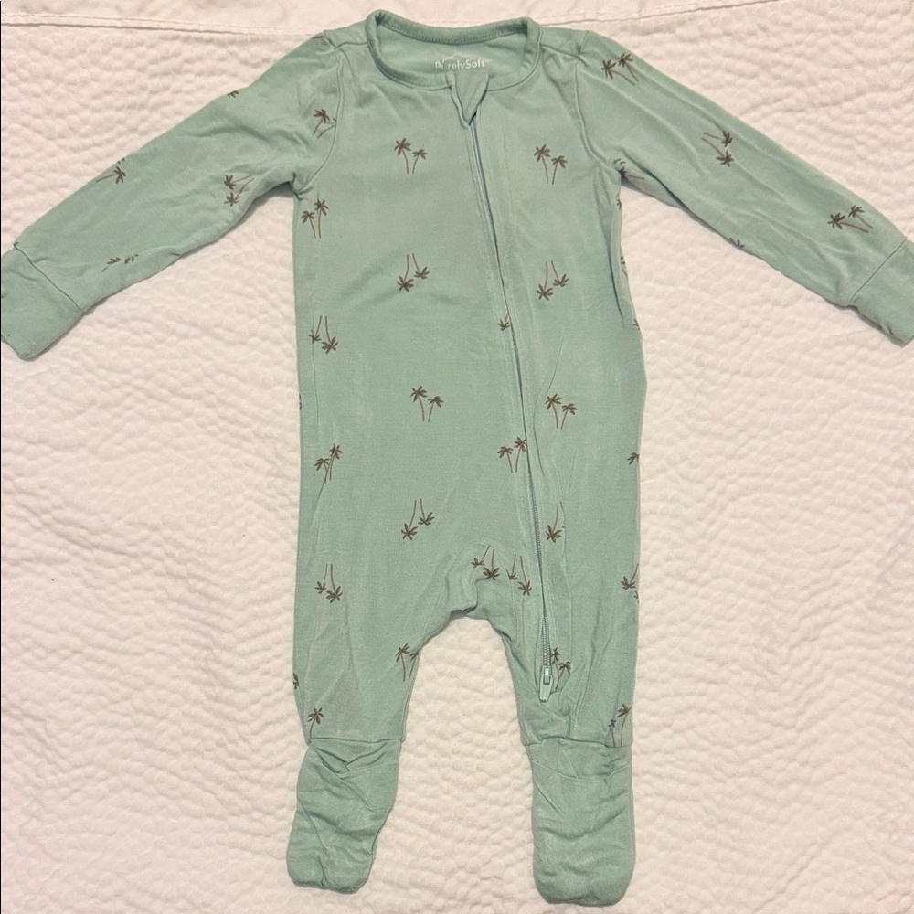 Carter's Green Palm Print Kids Footie